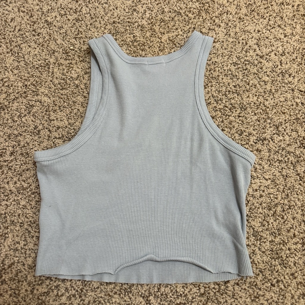 Garage Light Blue Ribbed Tank - Picture 3 of 3